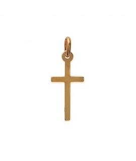 Pendentif croix en plaqué or 20 x 11 mm