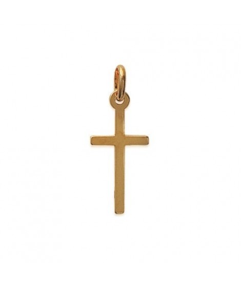 Pendentif croix en plaqué or 20 x 11 mm