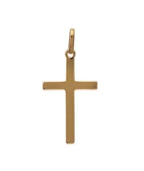 Pendentif croix en plaqué or 16 x 26 mm
