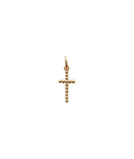 Pendentif croix en plaqué or 8 x 15 mm