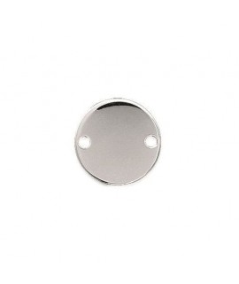 Médaille ronde 15 mm 2 trous Argent intercalaire Pendentif