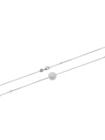 Bracelet pointillé avec médaille à graver en argent rhodié