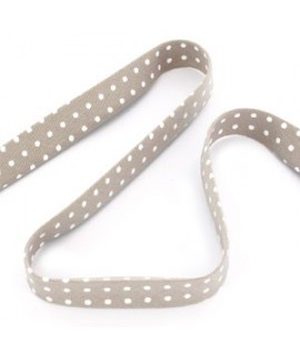 Ruban à pois gris