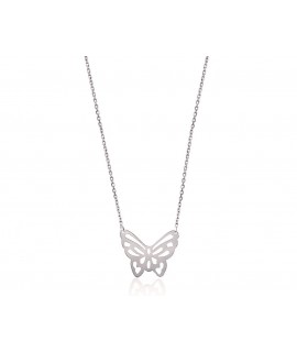 Collier Papillon Stylisé Argent