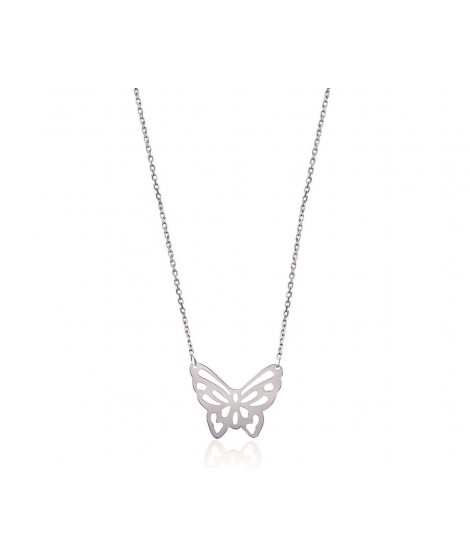 Collier Papillon Stylisé Argent