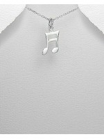 Pendentif note de musique double croche en argent