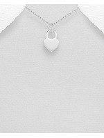 Pendentif petit coeur 10 mm en argent style cadenas