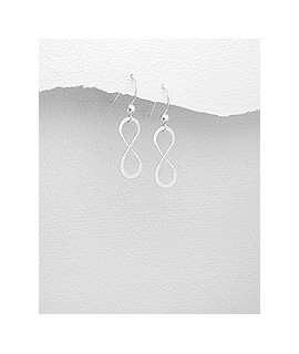 Boucles d'oreilles signe infini en argent