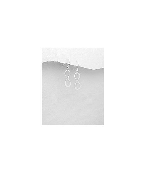 Boucles d'oreilles signe infini en argent