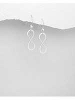 Boucles d'oreilles signe infini en argent