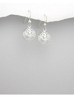 Boucles d'oreilles Arbre de vie en argent