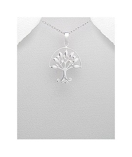 Pendentif Arbre de vie arc en argent