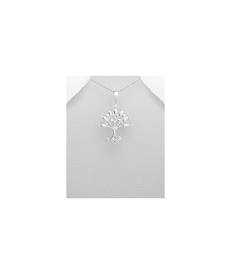 Pendentif Arbre de vie arc en argent