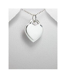 Pendentif double coeur en argent