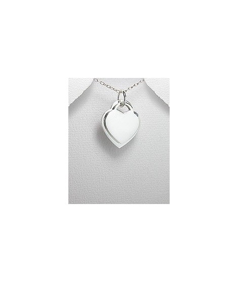 Pendentif double coeur en argent