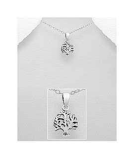 Pendentif mini Arbre de vie ajouré en argent