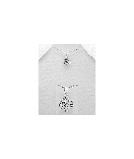 Pendentif mini Arbre de vie ajouré en argent