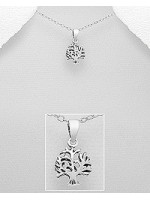 Pendentif mini Arbre de vie ajouré en argent