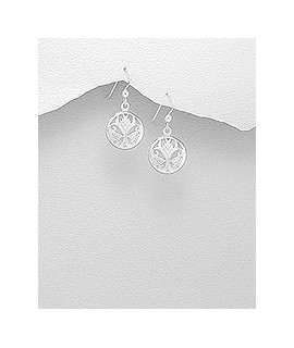 Boucles d'oreilles Fleurs celtiques en argent 30 mm