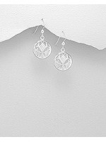 Boucles d'oreilles Fleurs celtiques en argent 30 mm