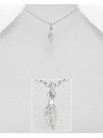 Pendentif petite plume indienne en argent