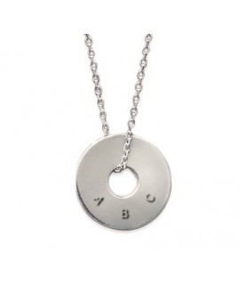 Collier Disque Argent 15 ou 20 mm