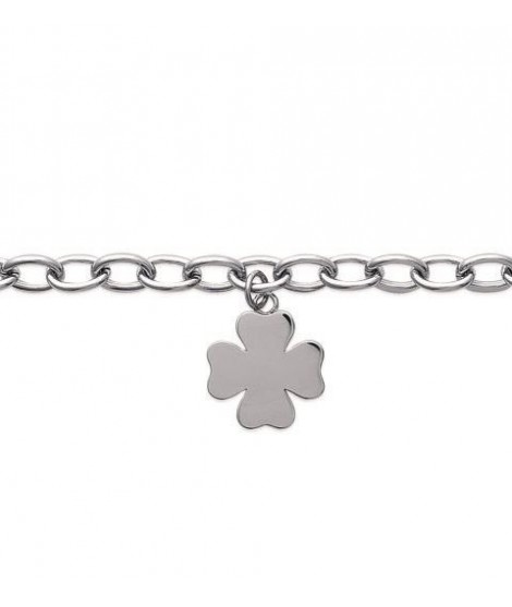 Bracelet Liberty Femme Personnalisé avec Trefle en Argent Gravé