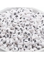 Perles acrylique lettres de l'alphabet pour bracelet