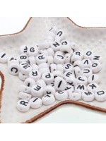 Perles acrylique lettres de l'alphabet pour bracelet