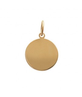 Médaille Ronde 17 mm plaquée or
