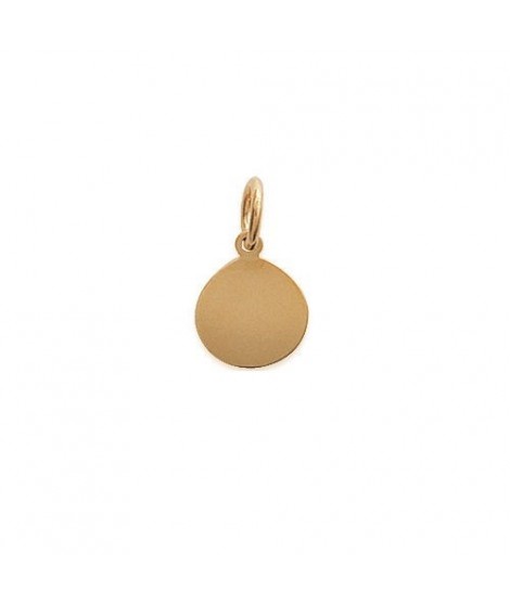 Médaille ronde 10 mm mini pendentif à graver plaqué or avec ou sans gravure