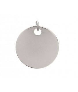 Collier grande médaille 35 mm Personnalisée argent massif