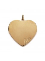 Pendentif coeur "love" en plaqué or avec ou sans gravure
