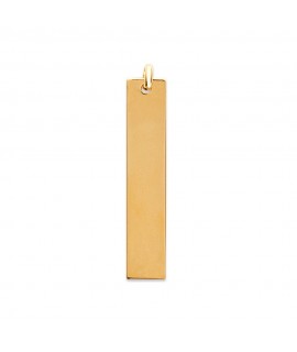 Pendentif rectangle 40 x 8 mm à graver plaqué or avec ou sans gravure