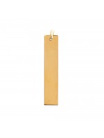 Pendentif rectangle 40 x 8 mm à graver plaqué or avec ou sans gravure