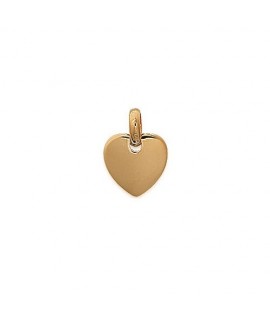 Pendentif petit coeur à graver plaqué or avec ou sans gravure