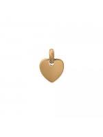 Pendentif petit coeur à graver plaqué or avec ou sans gravure