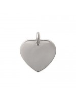 Pendentif coeur en acier 20 mm à graver