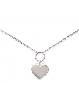 Collier Pénélope Coeur Argent Gravé