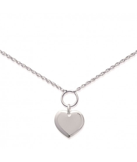 Collier Pénélope Coeur Argent Gravé