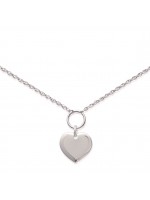 Collier Pénélope Coeur Argent Gravé