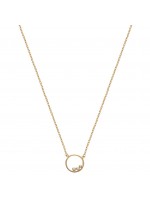 Collier Bulle Zirconium Plaqué Or