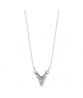 Collier cerf en argent