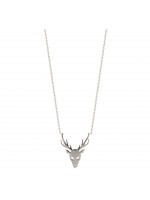 Collier cerf en argent