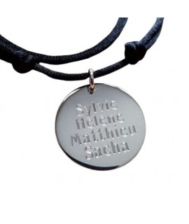 Collier Médaille 27 mm Gravée