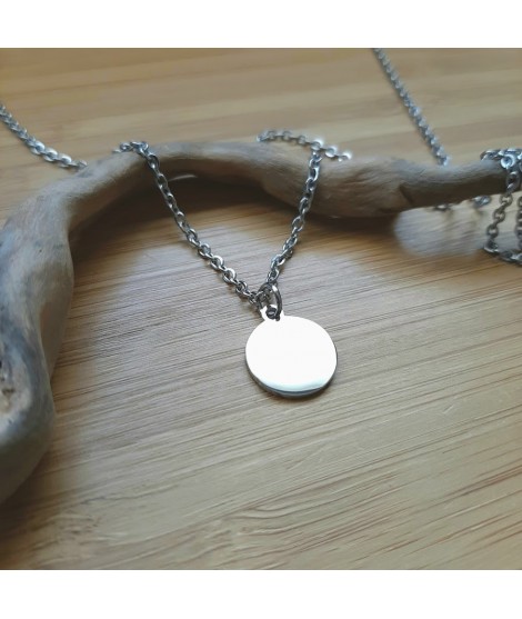 Bracelet ou collier avec médaille 12 mm acier