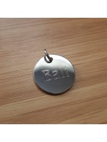 Pendentif médaille ronde • acier • diamètre au choix • avec ou sans gravure