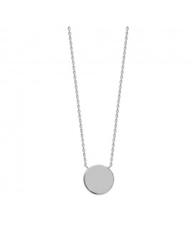 Collier galet • argent rhodié