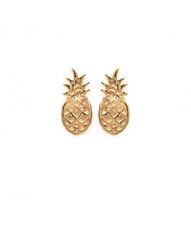 Boucles d'oreilles Ananas • plaqué or