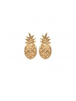 Boucles d'oreilles Ananas • plaqué or